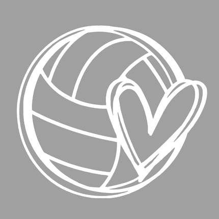 Volleyball Heart Decal