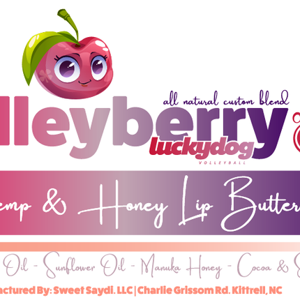 Volleyberry Hemp & Honey Lip Butter