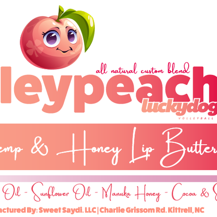 Volleypeach Hemp & Honey Lip Butter