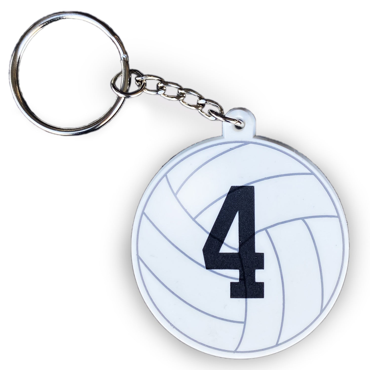 Volleyball Number Keychain – Lucky Dog Volleyball